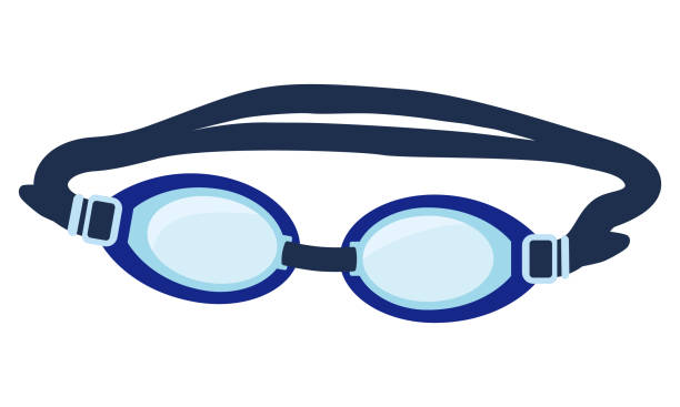 yüzme gözlükleri i̇llüstrasyon - yüzücü gözlüğü stock illustrations