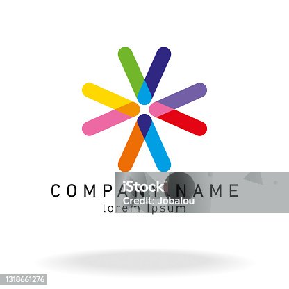 istock Design Brand Overlapping One Line Colour 1318661276