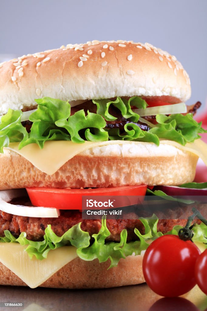 Double cheeseburger - Royalty-free Alface Foto de stock