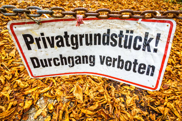 istock old private sign in germany 1318666498