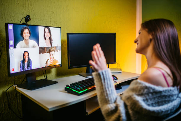 istock Woman having a video call with friends 1318666734