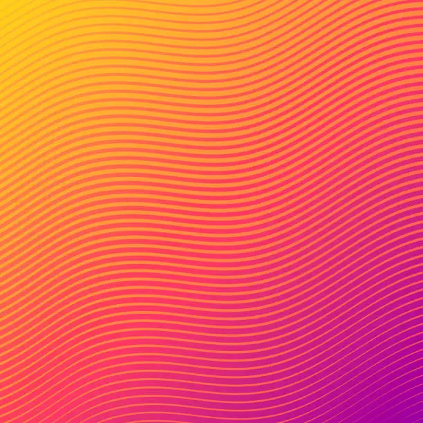 Vector illustration of Trendy geometric design - Orange abstract background