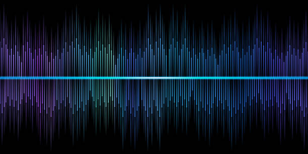 istock Sound wave equalizer DJ 3d illustration sparkle of light 1318670890