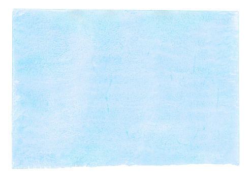 Blue watercolor paint paper texture background.