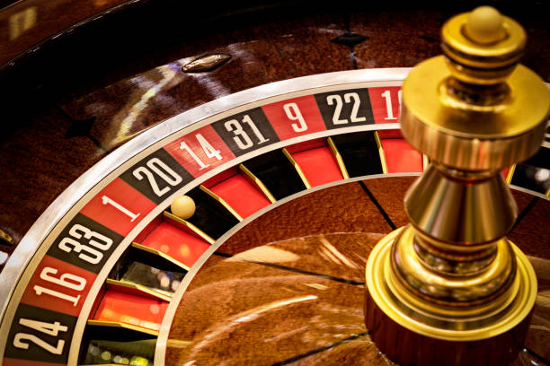 Roulette wheel in casino. Chance Image. stock photo