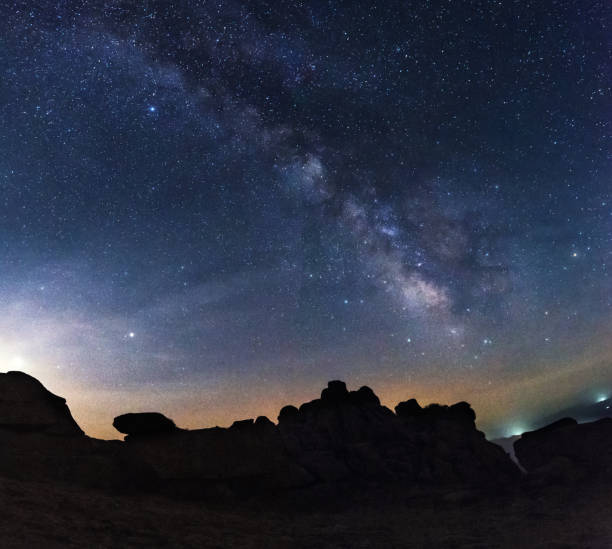 istock Milky way over the iceberg beams in China 1318676852