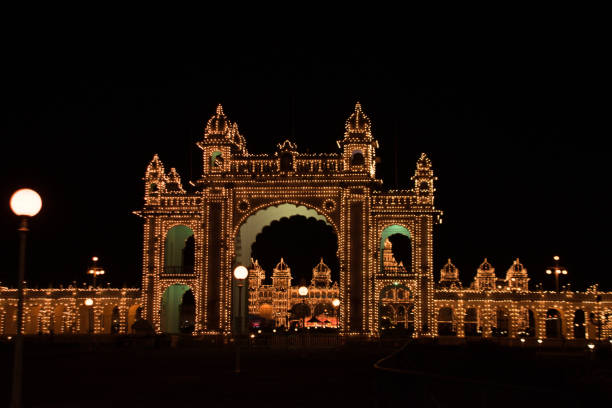Mysore palace during Dasara festival celebration