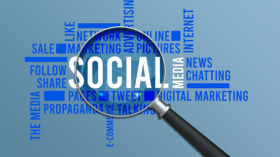 Social Media Analyzing Concept Digital Marketing