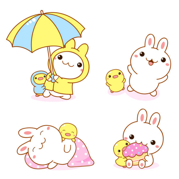 Ilustración de Juego De Conejito Kawaii Y Patito Lindos Amigos Pato Y Conejo y más Vectores Libres de Derechos de Kawaii - iStock Ilustración de Juego De Conejito Kawaii Y Patito Lindos Amigos Pato Y Conejo y más Vectores Libres de Derechos de Kawaii - iStock