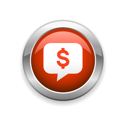 An illustration of message finance glossy icon for your web page, presentation, apps and design products. Vector format can be fully scalable & editable.