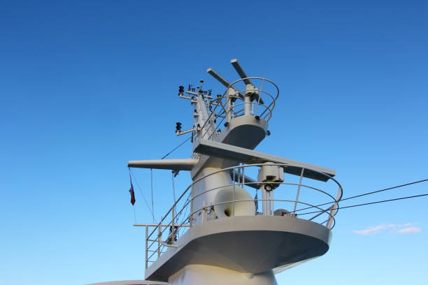 May 13, 2017, Fortress Island Kronstatt: Radar station of a cruise ship