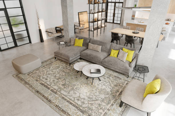 istock Modern apartment living room interior 1318688282