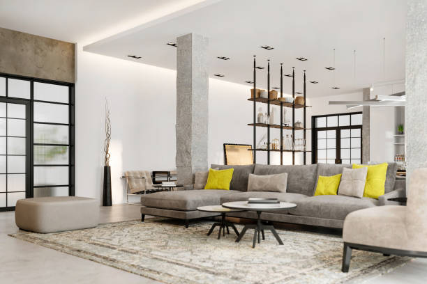 istock Modern apartment living room interior 1318688284
