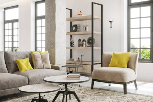 istock Modern apartment living room interior 1318688294
