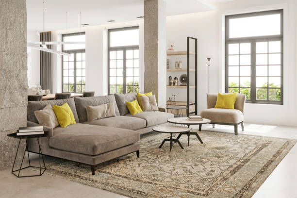 istock Modern apartment living room interior 1318688301