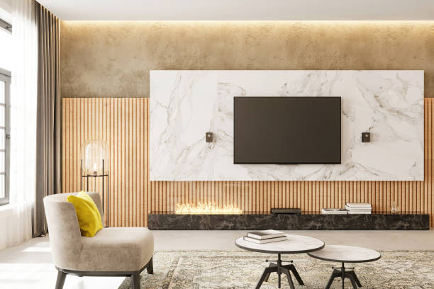 istock Modern loft apartment living room interior 1318688316