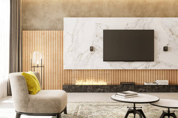 istock Modern loft apartment living room interior 1318688328