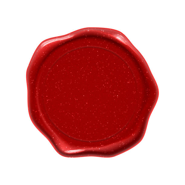 istock Wax seal stamp, guarantee certificate, diploma and premium quality warranty, red wax seal label 1318689225