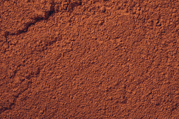 istock Terracotta powder soil or clay-like texture background 1318689291