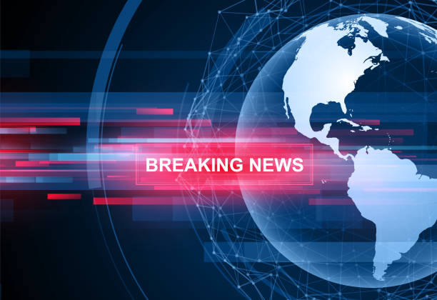 Breaking News Breaking News world news stock illustrations