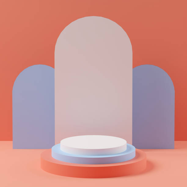 istock 3D illustration of a platform and arches. 1318700108
