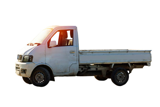 istock Mini white Truck Without Load isolated on white 1318707530
