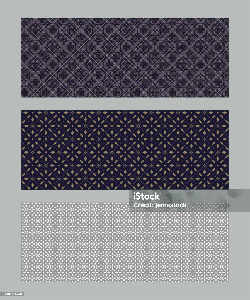 Patterns Of Three Ornamental Three Patterns Stock Illustration - Download Image Now ...