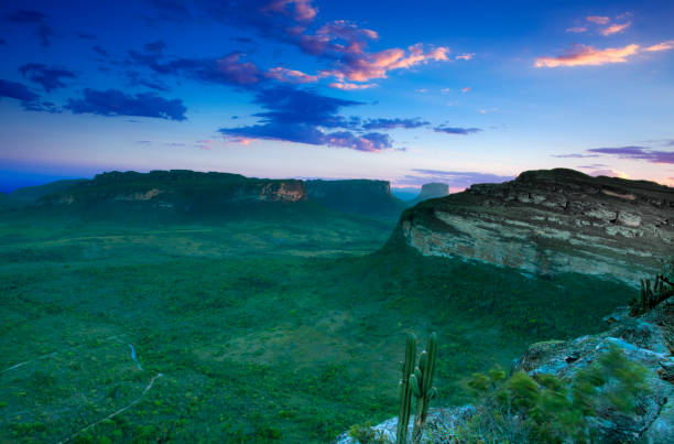 Sunset in the valley at Chapada Diamantina, Bahia, Brazil