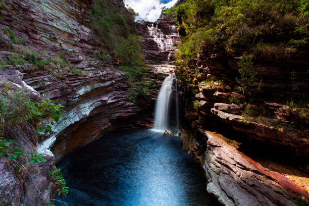 Waterfall in the forest Waterfall in the forest at Chapada Diamantina, Bahia, Brazil northeastern brazil stock pictures, royalty-free photos & images