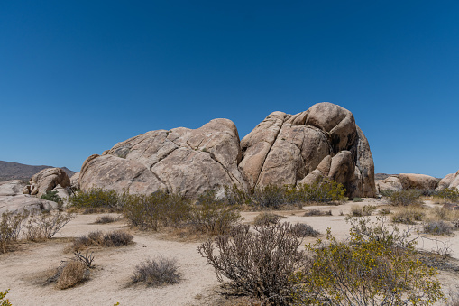 Scenic rock formation at the Joshua Tree National Park, Southern California