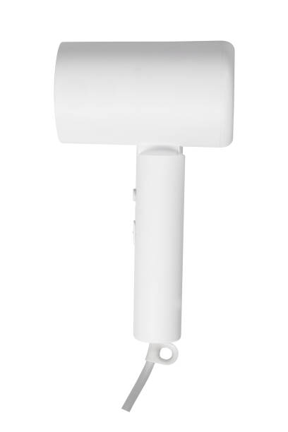 istock Modern hairdryer isolated on white. 1318738217