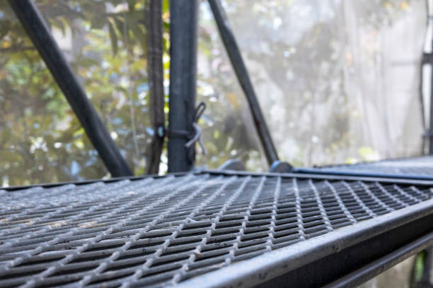 istock Image of steel scaffolding at a construction site 1318741231