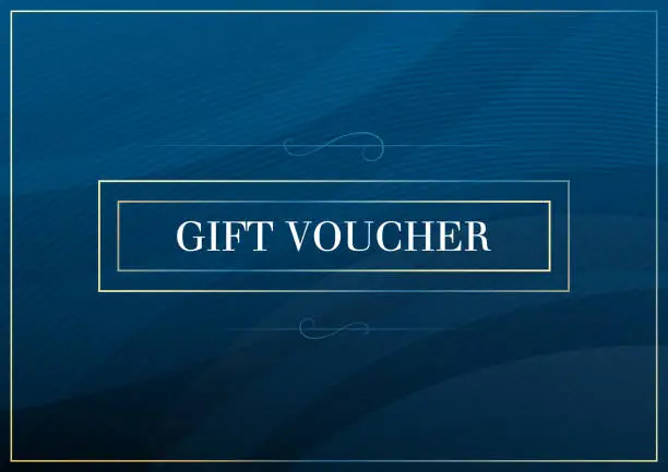 Vector illustration of Blue Gift Voucher certificate