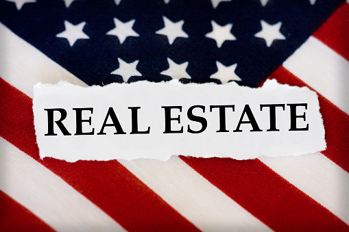 Real Estate with US flag