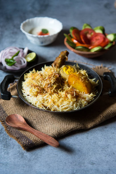 istock Close up of biryani in a cooking pan 1318767824