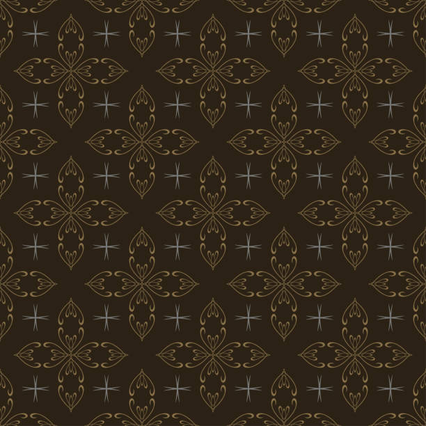 ilustrações de stock, clip art, desenhos animados e ícones de abstract background pattern with simple decorative ornament in vintage style, wallpaper. seamless pattern, texture. vector art - abstract backgrounds carpet close up