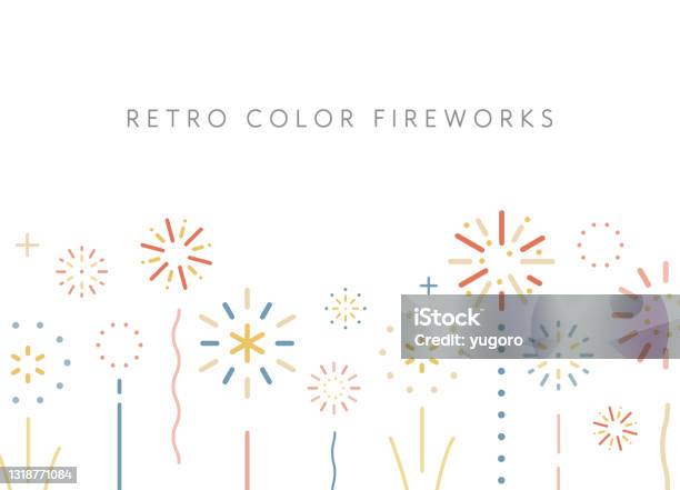 Eine Reihe Von Einfachen Linienfeuerwerksymbole Stock Vektor Art und mehr Bilder von Feiern - Feiern, Knallkörper, Feuerwerk