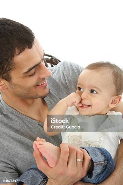 Baby And Father Stock Photo - Download Image Now - 20-24 Years, 25-29 Years, Adult