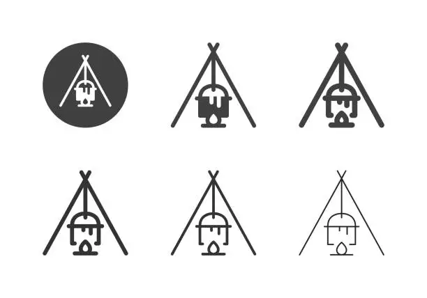 Vector illustration of Cooking Camp Icons - Multi Series