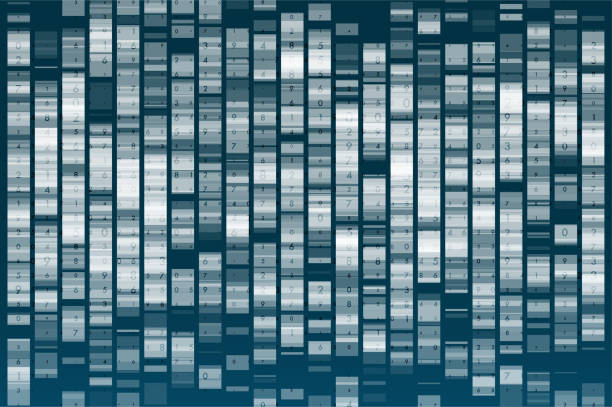 Big genomic data visualization Big genomic data visualization. DNA test, genom map. Graphic concept for your design dna test stock illustrations