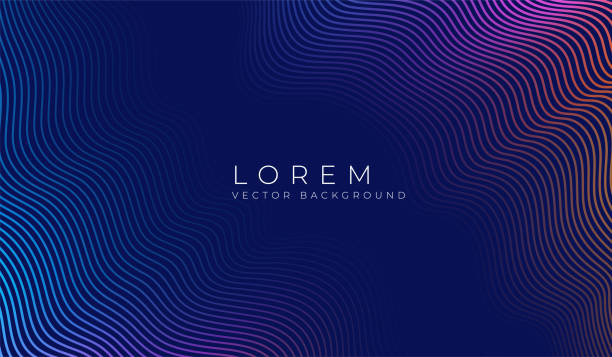 Vector simple background with color abstract wave Vector background with simple color abstract wave. Lines color for wallpaper design. Geometric rainbow texture background. Simple design. Vector line spectrum gradient halftone. Wave line pattern. vitality stock illustrations