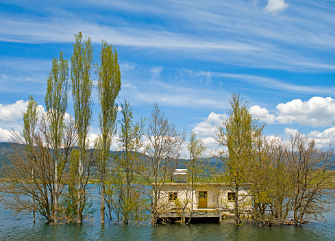 Flooded old abandoned house near Antalya, Turkey