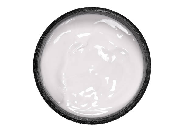 istock Creamy white lotion isolated on a white background 1318788204