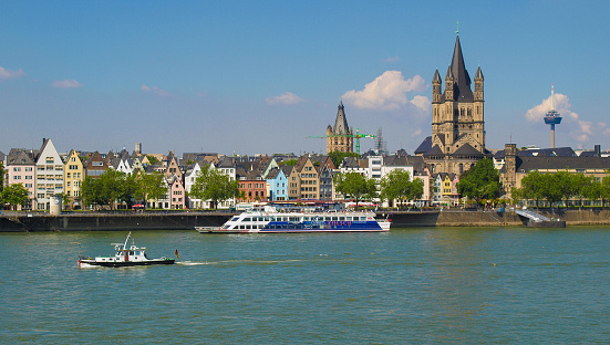 KÃ¯Â¿Â½Ln, Germany - Circa August 2009: View of the city skyline from river Rhine