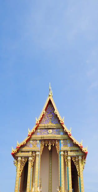 Sai Yai temple, main hall Buddhist pagoda, Thailand.