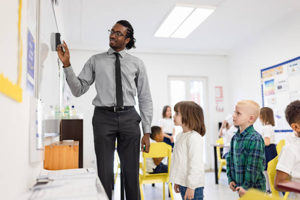 istock Primary School Teacher and students In Classroom 1318793600