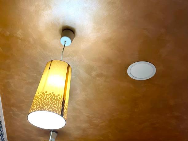 istock Vintage lamps hanging with roof ceiling 1318801536