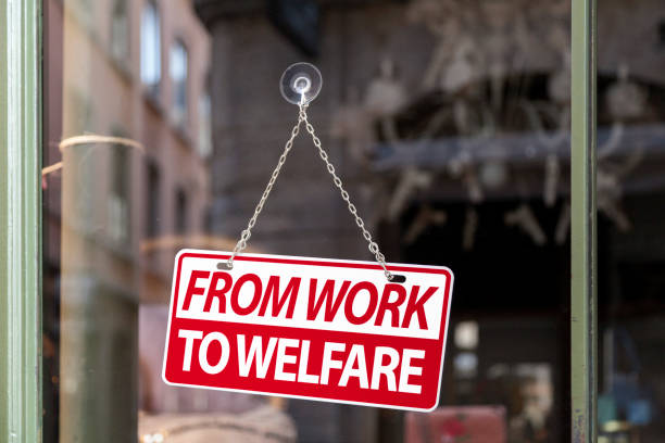 istock From work to welfare - Closed sign 1318803324