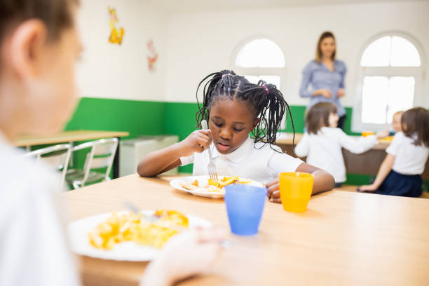 istock Primary school children on lunch break at school cafeteria 1318805045