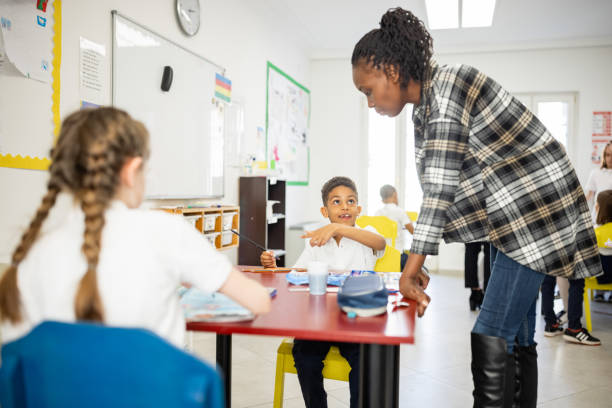 istock Primary School Teacher and Students In Classroom 1318805072
